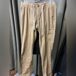 Vuori Pants Tan Cargo Ripstop Climber Outdoor Elastic Waist Size Xsmall